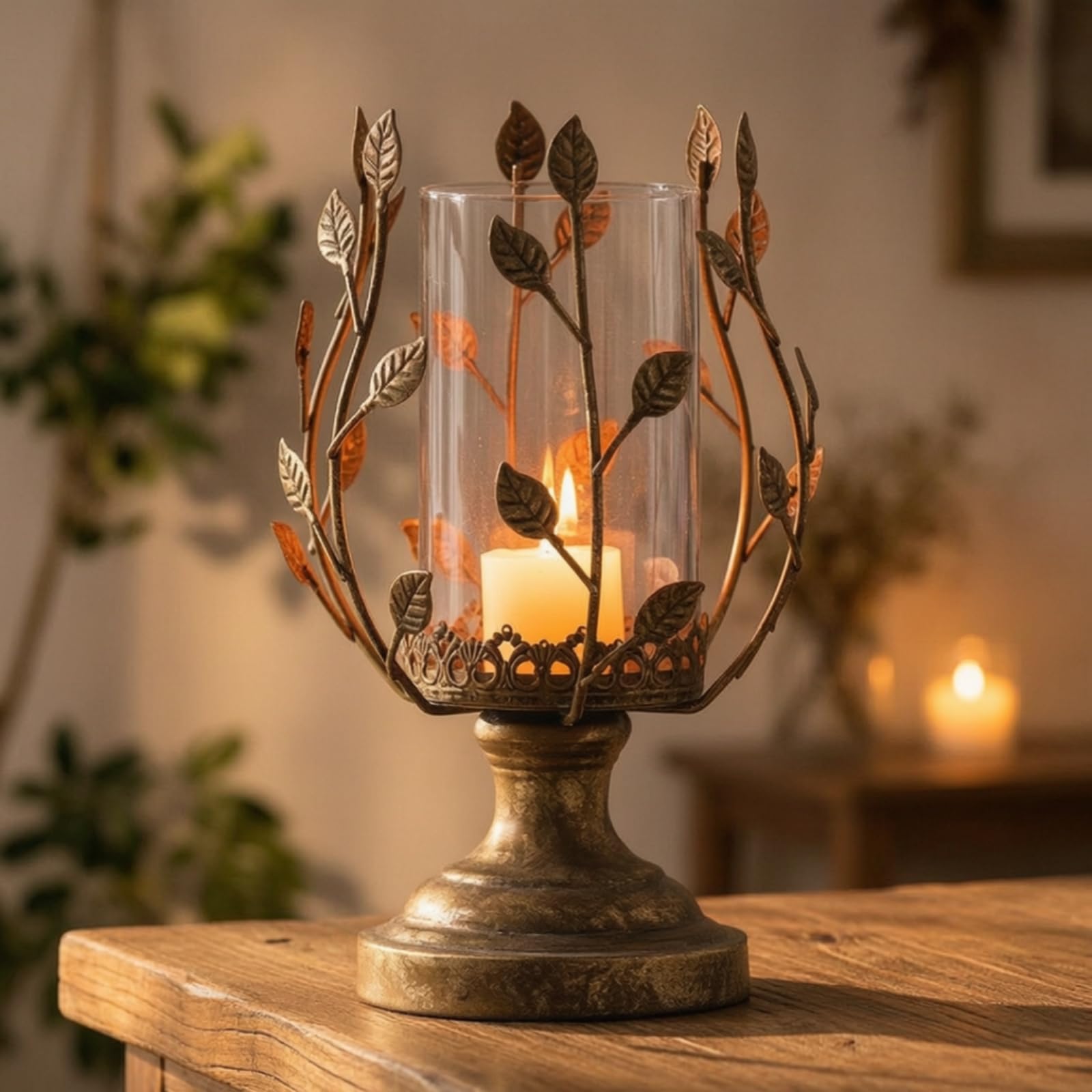 Farol Hierro con Vidrio Clásico