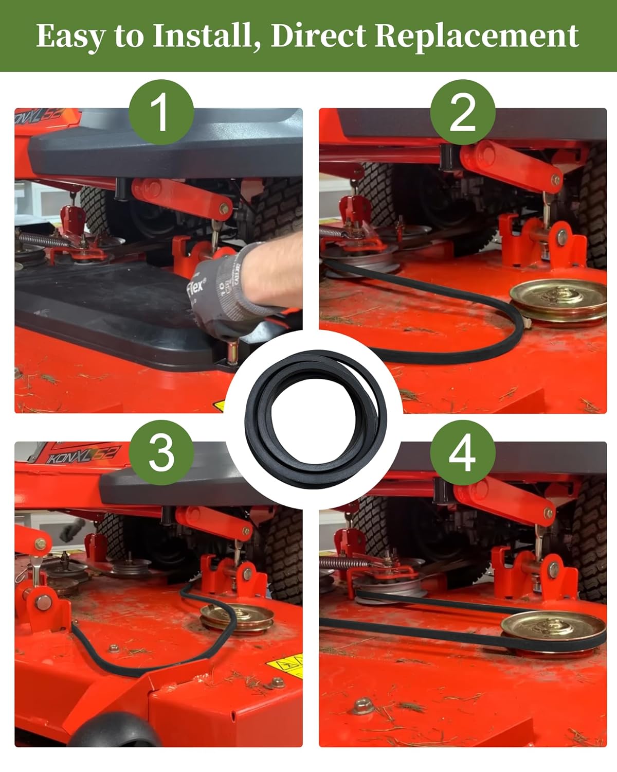 Deck Belt 07200839 Compatible with Ariens Edge Gravely 52 1/2 x 143.60 Zero Turn Mower, Lawn Mower Drive Belt