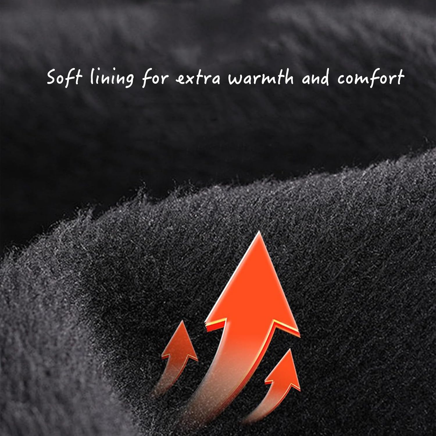 Winter Leathe Gifts Windbreak Touchable Glove Men's Black Leather Warm Hined Driving Motorcycle Gloves (L) - Image 6