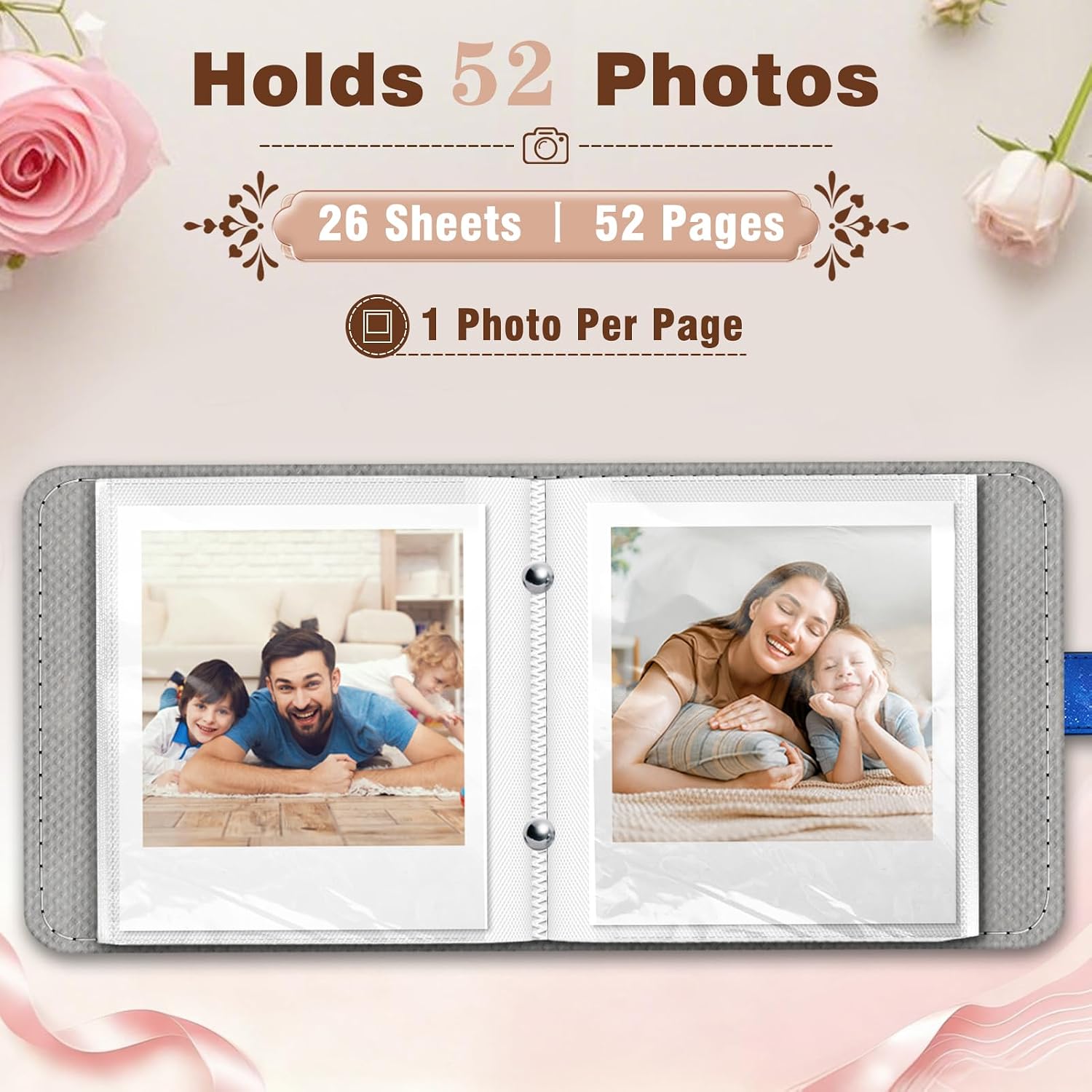 Fintie Small Photo Album Book for 3.5x4.25" Polaroid Films - 52 Pockets image 2