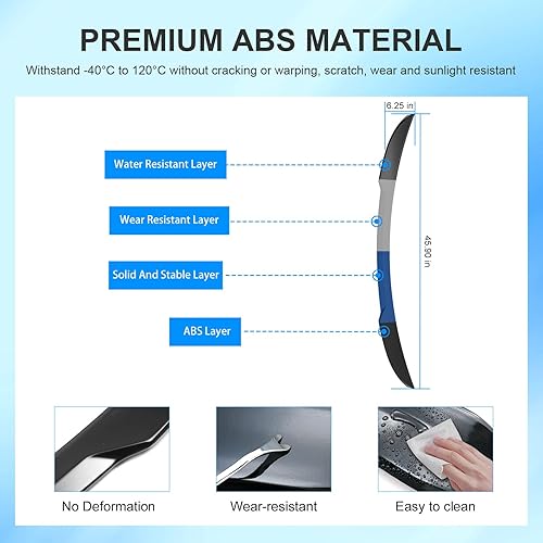 Miniatura 5 de Alerón compatible con Honda Civic Hatchback 2022-2026, alerón de maletero de ABS, repuesto para Honda Civic 2022 2023 2024 2025 2026 Accesorios