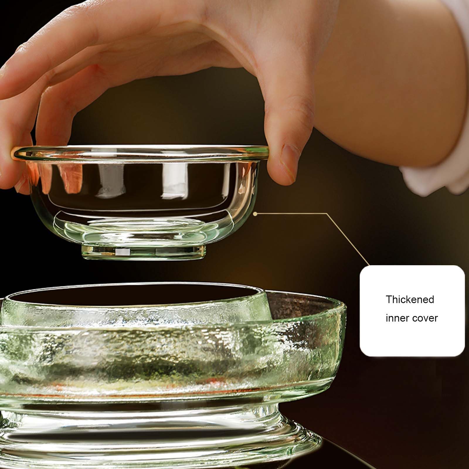 Vencer Traditionelles Glas-Gärglas 5 Liter mit Deckel, Glas-Gärbehälter zum Einlegen von Kimchi Sauerkraut, VHF-002