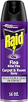 Raid Flea Killer Plus Carpet & Room Spray - Kills Fleas, Ticks & Hatching Eggs Up to 4 Months, 16 oz Non-Staining