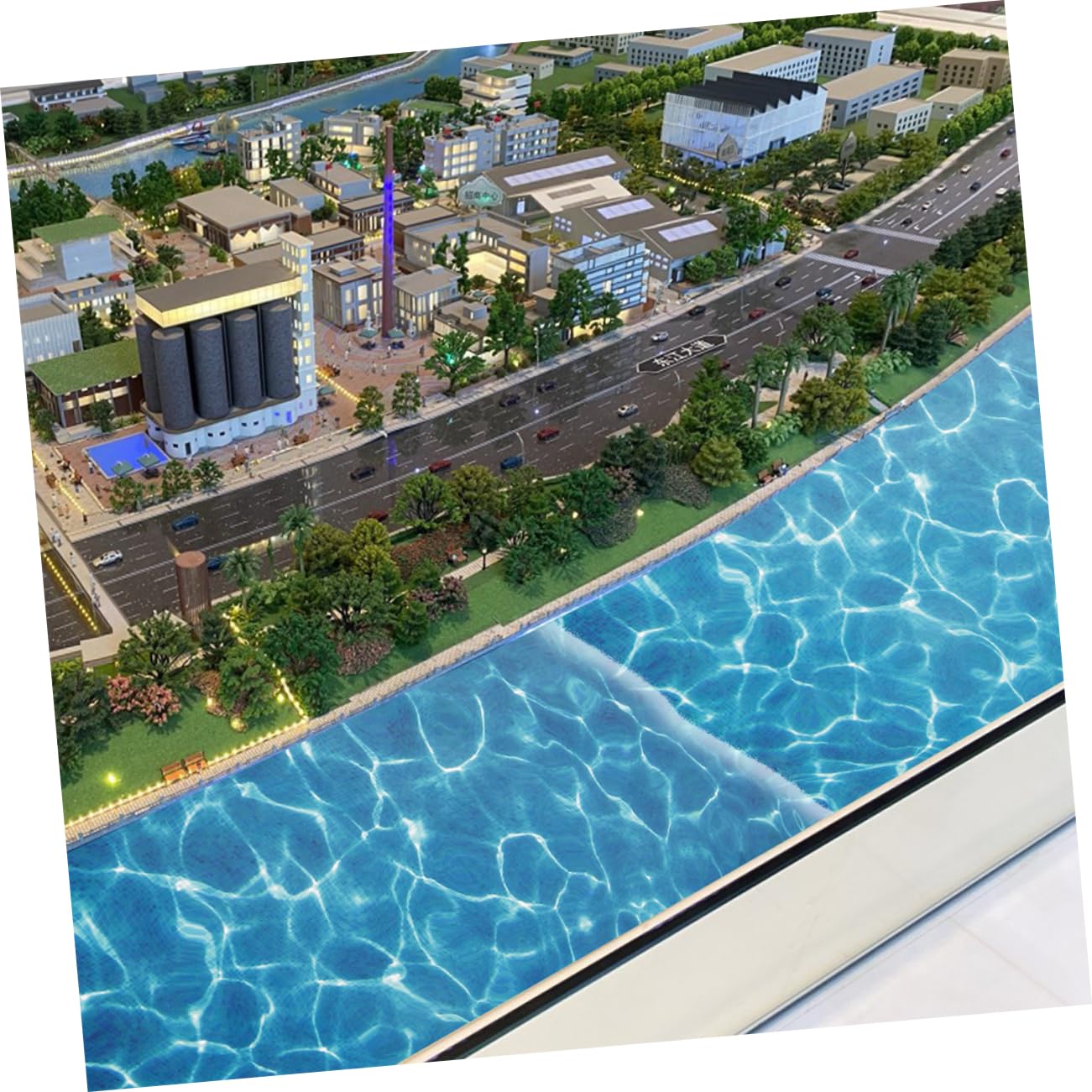 ibasenice 10pcs Fake Water Sheet DIY Plastic Water Decor Sturdy Stream Basing for Model Decor - Image 5