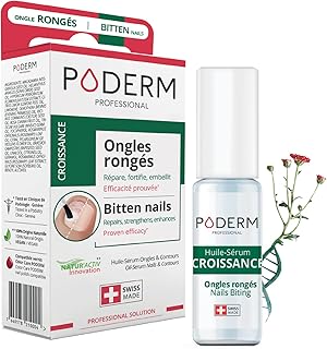 PODERM - ONGLE RONGÉ SOIN CROISSANCE BIO | Aux plantes fortifiante et stimulante de la pousse | Adultes et Enfants | Soin professionnel pied/main | Facile & rapide | Swiss Made