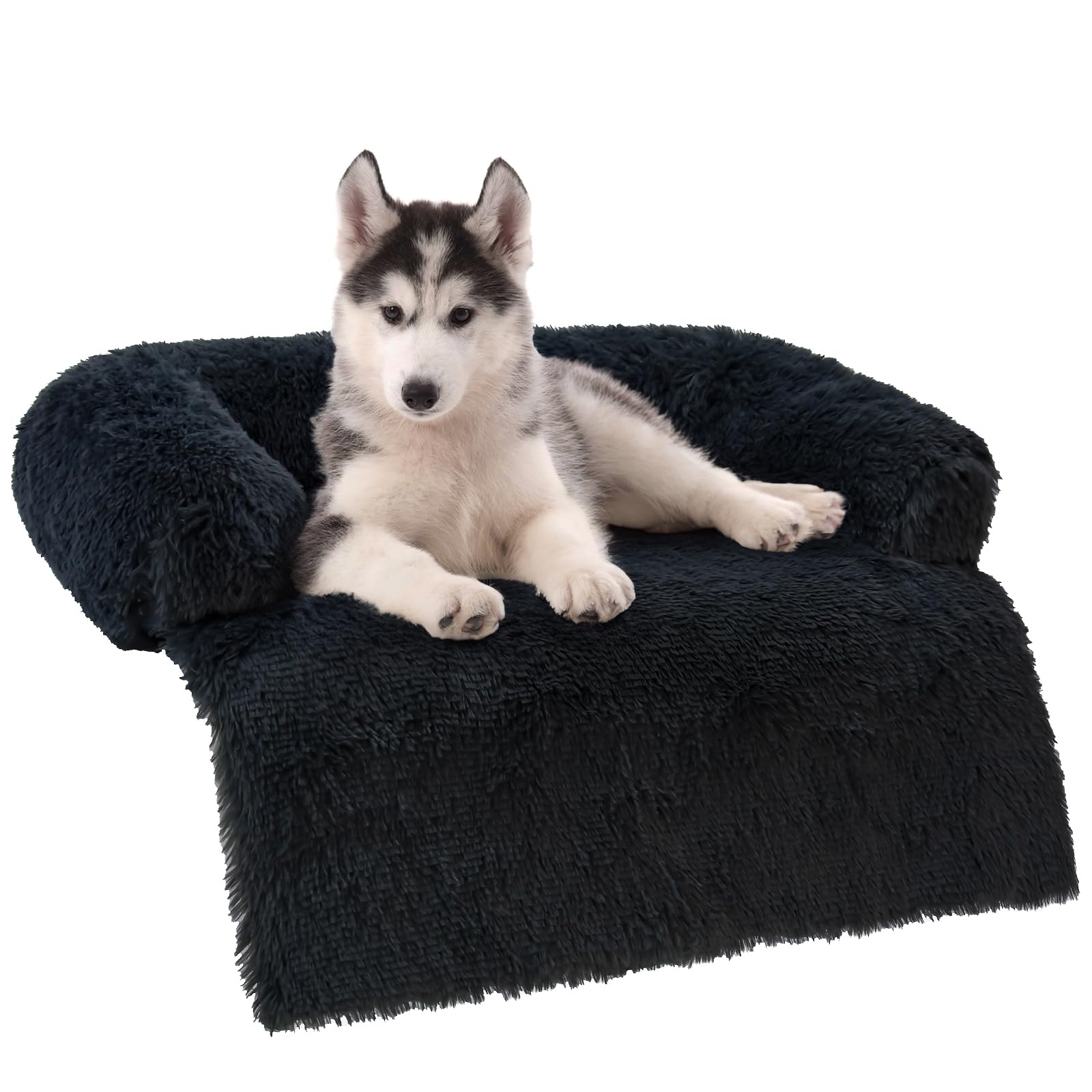 Calming Dog Bed Mat(Similar to stock photo) | Fluffy Plush Couch Bed for Dog&Cat | Washable Removable Couch Cover and Waterproof Lining | Perfect for Small, Medium and Large Dogs and Cats