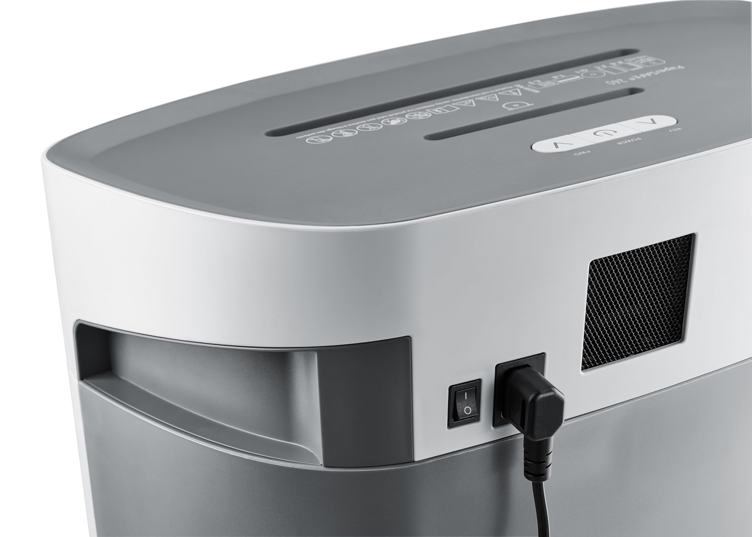 Dahle PaperSAFE PS 240 distruggidocumenti (10 fogli, livello di sicurezza P4, taglio a particelle, privo di olio e manutenzione, 25 litri), grigio