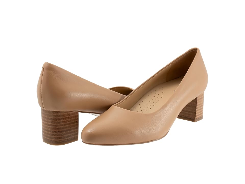 Trotters Kari (Nude/Natural) Women's 1-2 inch heel Shoes INTERNATIONAL SHIPPING