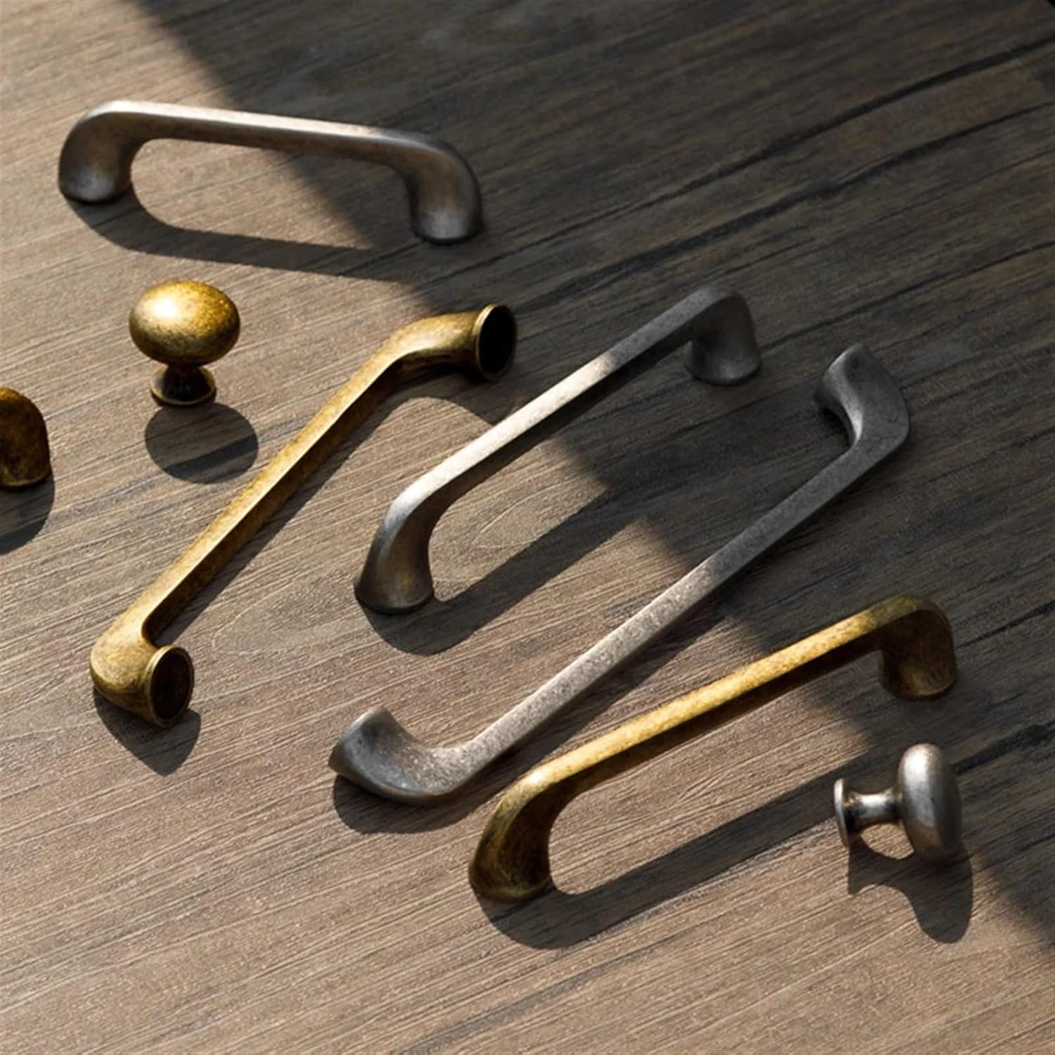 Antique Cabinet Handle and Knob Retro Drawer Pulls Furniture Long Handle Cupboard Wardrobe Bar Pull Handle Sturdy Furnitue Pulls 1Pcs (Color : L901GT-192mm, Size : 6pc)