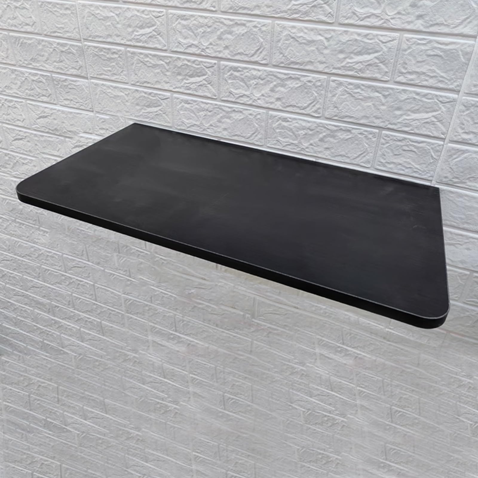 Mesa plegable de pared para cocina, tablero grueso, soporte de metal fuerte, esquinas redondeadas, diseño ideal para dormitorio y comedor (latón, 60 x 25 cm)