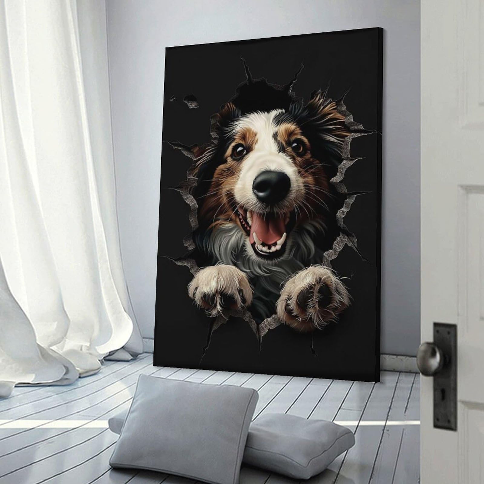 Junmoney Borzoi Room Decor Wall Art 24x36inch(60x90cm), for Entrance Spaces, Stair Walls Or Halls, A Neat Decor Update for Hallways