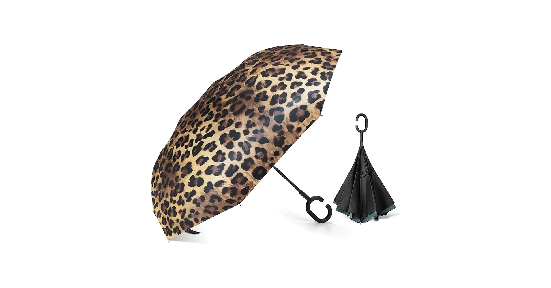 KofKRIZIAヒョウ柄シルバーブラウン雨傘大判長傘オーロラ猫科豹柄ゴールド骨 KofKRIZIAヒョウ柄シルバーブラウン雨傘大判長傘オーロラ猫科豹