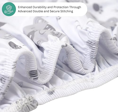 Miniatura 97 de TansyPanda Bassinet Sheets for Baby Delight Snuggle Nest, Chicco LullaGo, Fisher-Price Soothing, SNOO Smart, 3PC, 18 x 30 Inch, Ultra Soft