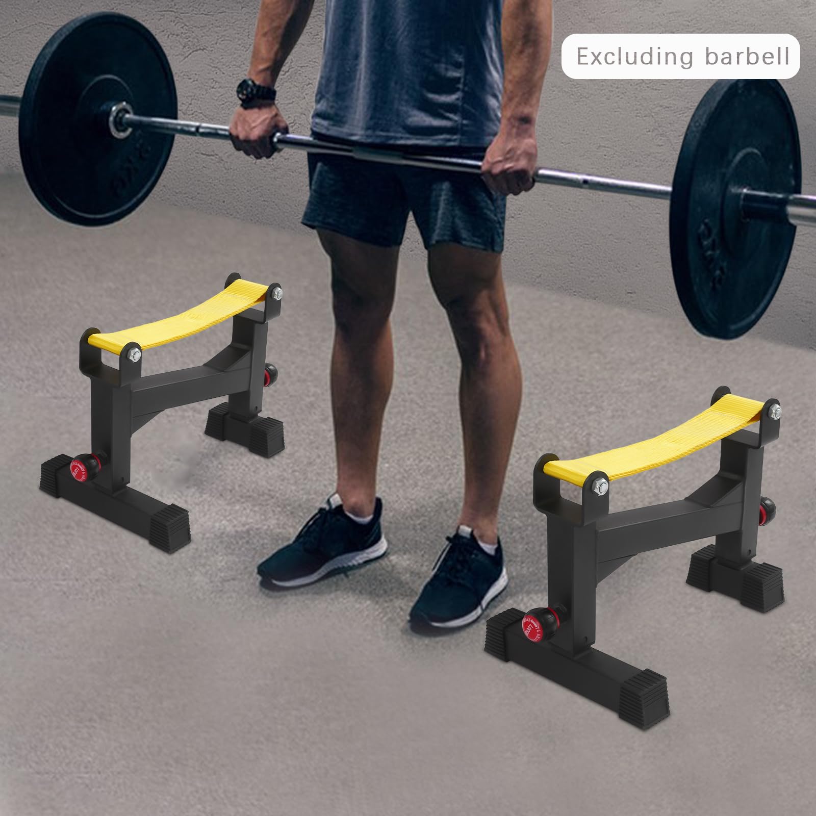 Deadlift - Robusto sollevamento bilanciere, piattaforma regolabile di sollevamento incrociato, carico facile di 300 kg, per casa, palestra, sollevamento pesi,