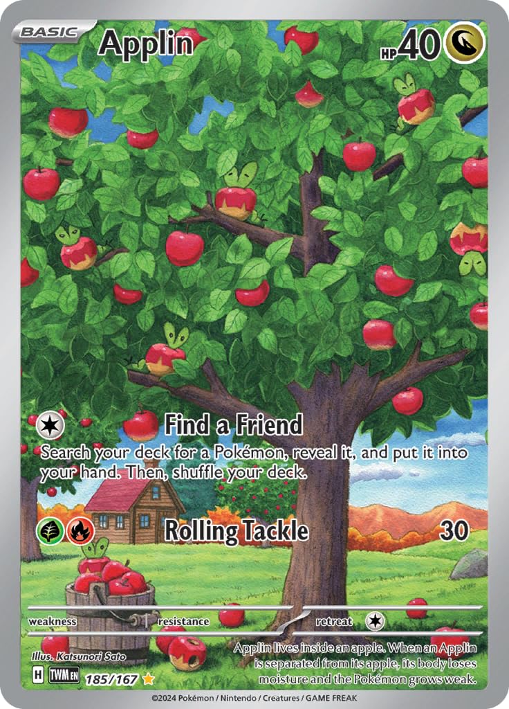 Amazon.com: Pokemon – Applin 185/167 – Twilight Masquerade