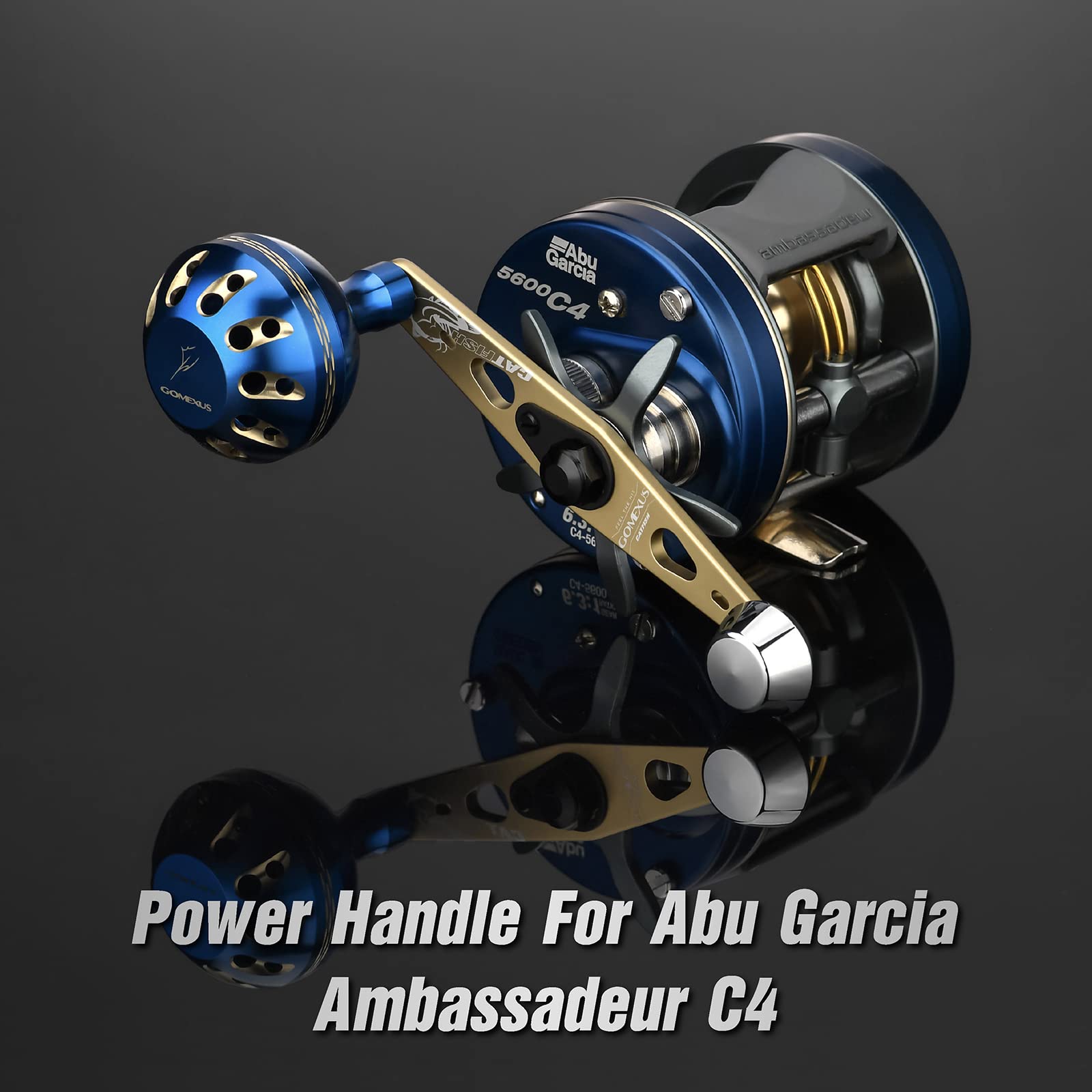 Gomexus Power Handle For Abu Garcia Ambassadeur C3 C4 S SX 5500-6500 5600-6600 Round Roll Catfishing Handle Sports & Outdoors