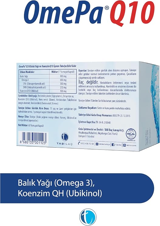 Omepa Q10 Omega3 & Ubiquinol 60 Capsule