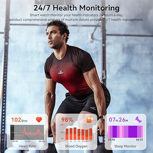 Miniatura 4 de Reloj inteligente para hombres y mujeres, reloj inteligente HD de 1.85 pulgadas con llamadas Bluetooth, más de 110 modos deportivos, reloj de