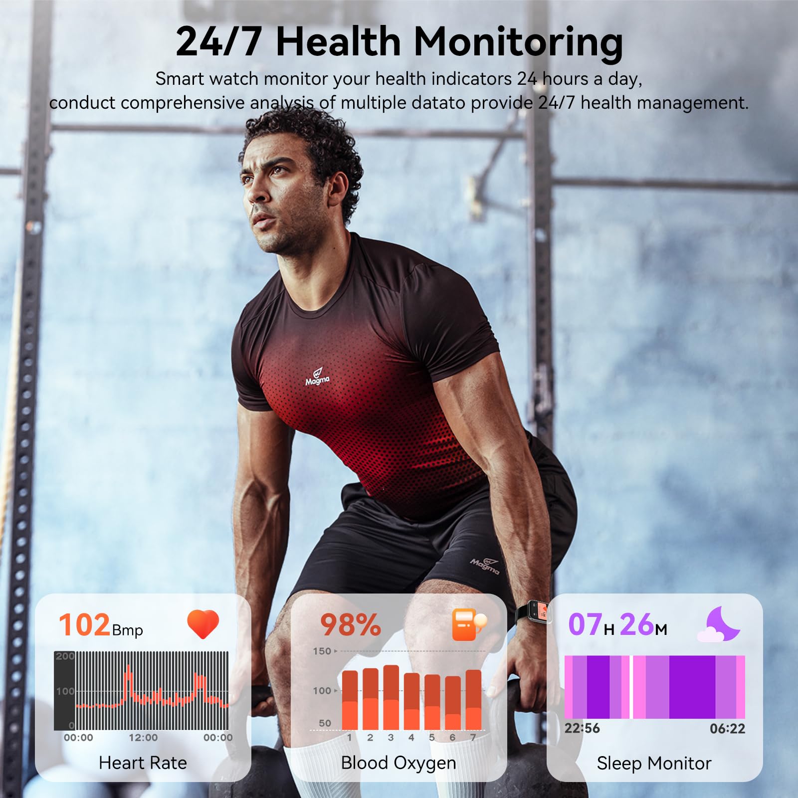 Smart Watch for Men Women, 1.85" HD Fitness Tracker with Bluetooth Calls, 120+ Sport Modes Fitness Watch, Fitness Tracker 24/7 Heart Rate/Sleep Monitor, IP68 Waterproof, Smartwatch for Android/iPhone