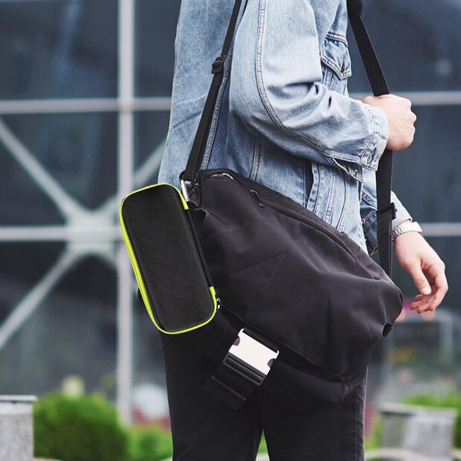 Bolsa De Almacenamiento Para Maquinilla De Afeitar De 1 Pieza Y 2 Ganchos De Mosquetón, Accesorios De Viaje, Bolsa De Almacenamiento Portátil, Accesorios Para Maquinilla De Afeitar