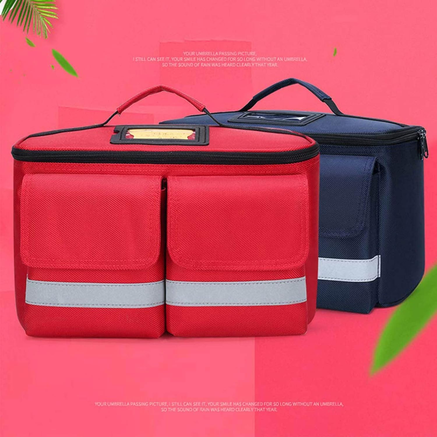 IOCCIOBB Large Haversack Bag First Aid Kit, First Aid Bag, Medical First Aid Bag, Survival Kits - Safety Essentials for Travel Car Home Camping Work Hiking Holiday(Blue)