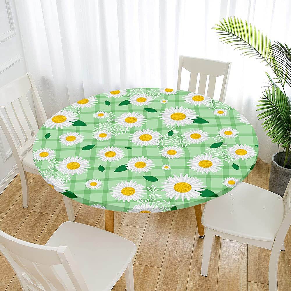 Morbuy Tovaglia Rotonda Con Elastico, Stampa Foglia D'Acero, Diametro 60 Cm, Impermeabile E Antimacchia