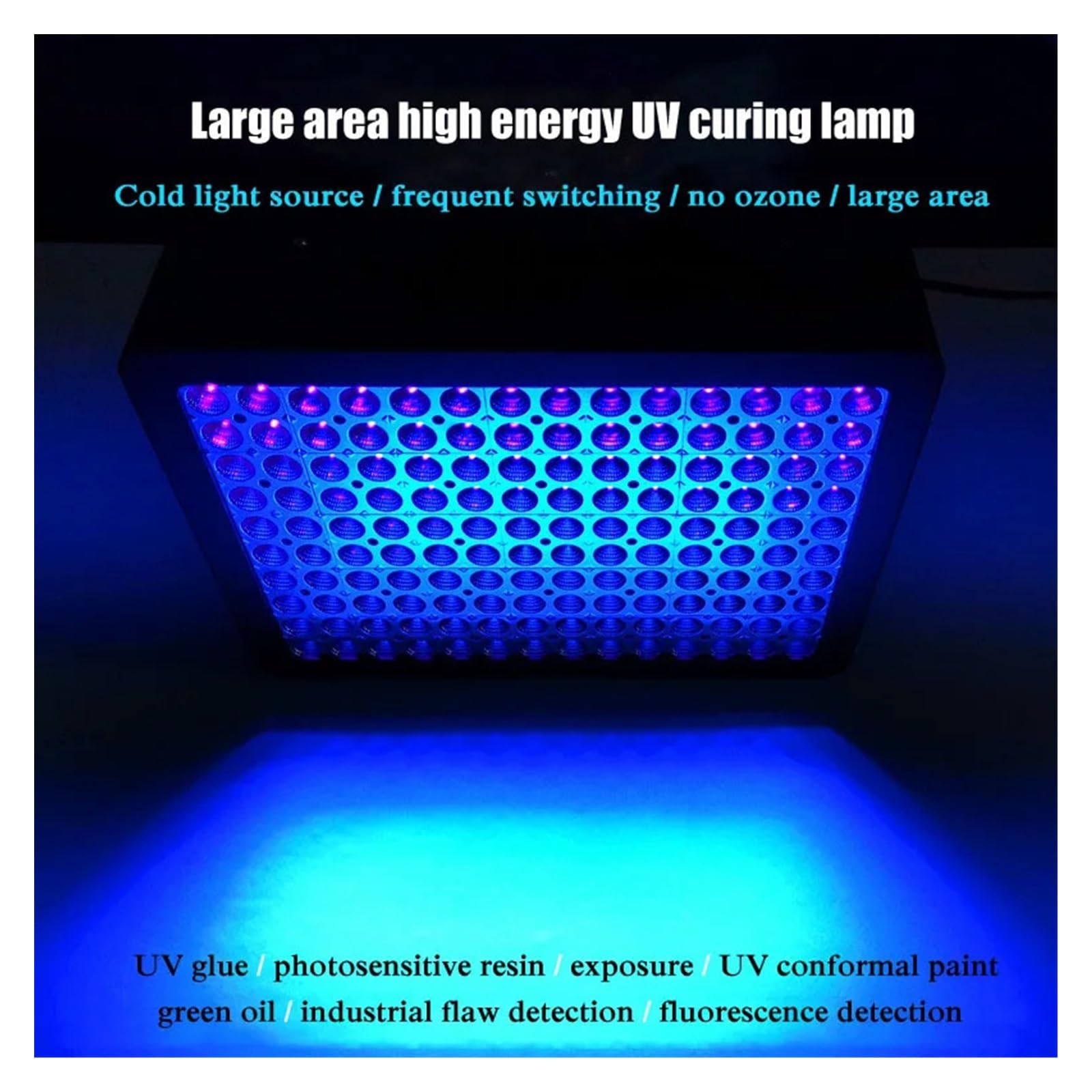 lampa UV, Lampa naświetlająca o dużej powierzchni utwardzająca UV bezcieniowa Odbłyśnik Światło Klej bezcieniowy