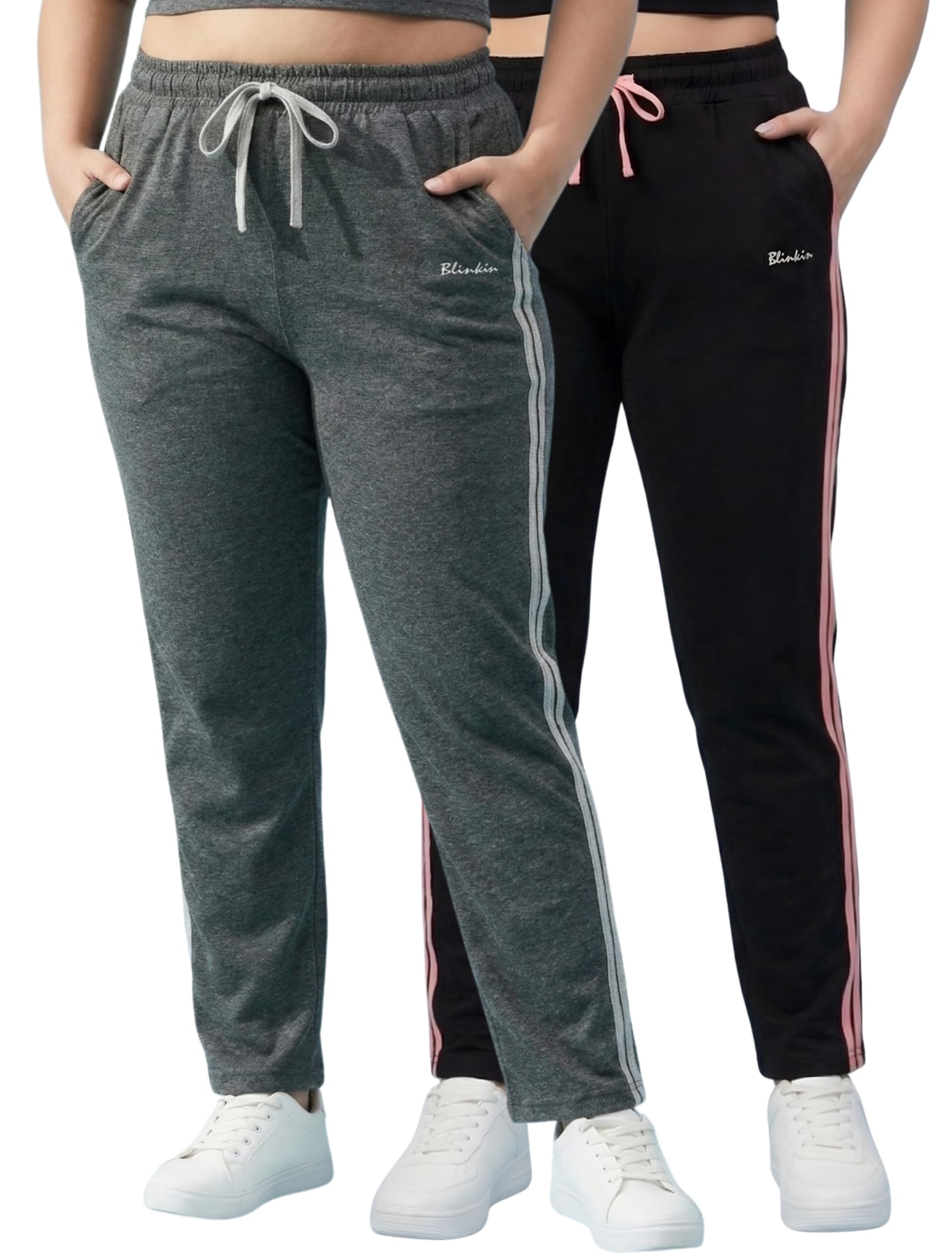 blinkin Ankle Length Plus Size Cotton Track Pant for Woman | Ultimate Summer Lowers & Pajama for Women Pack of 2 (combo-plus-608)-picture-10