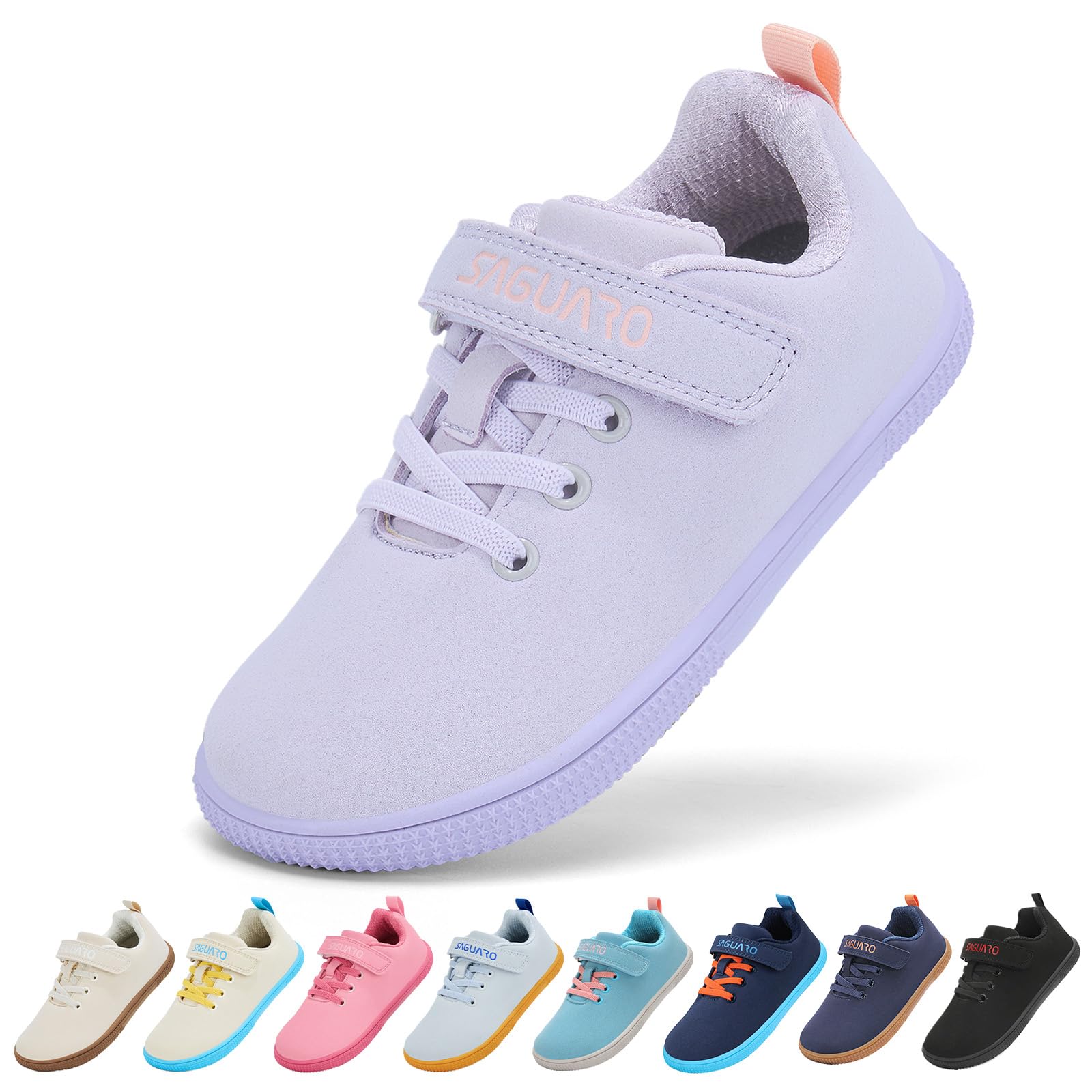 SAGUARO Zapatillas Deporte para Niños Niñas Barefoot Sneakers Ligeras Flexibles con Wide Toe Box, 25-36 EU