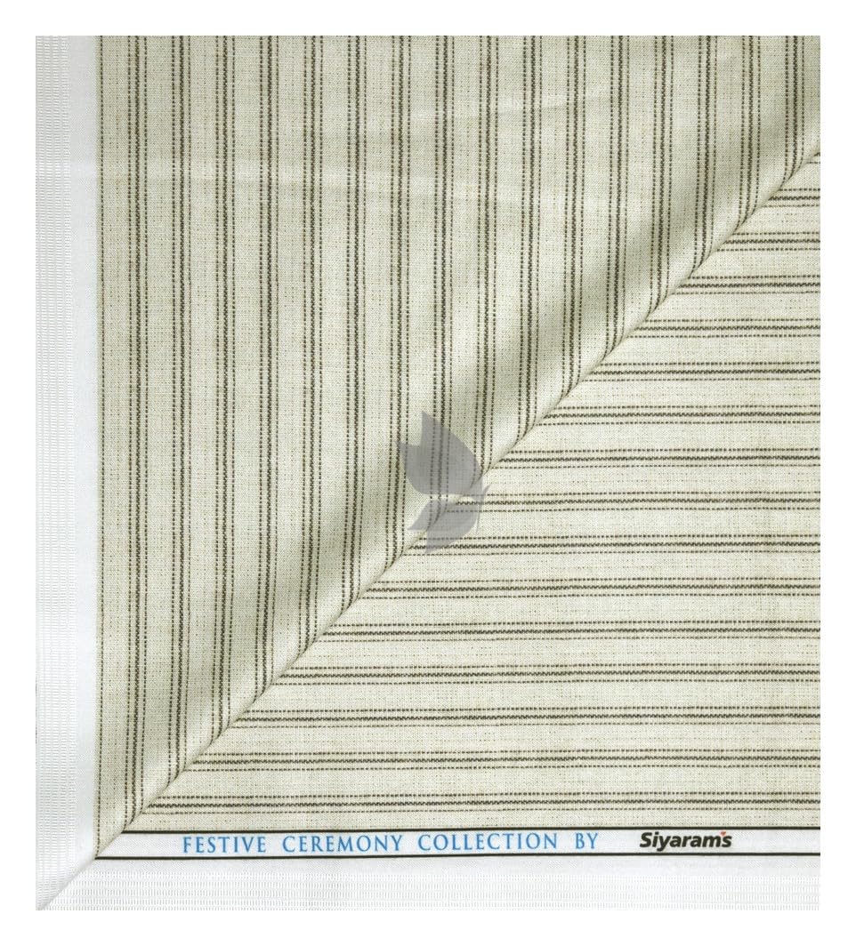 siyaram's Festive Ceremony Collection Vertical Striped Pattern with HEMP blended Grey (Sage) colour Unstitched Shirt Fabric - 1.6 Mts / VV2258-picture-14