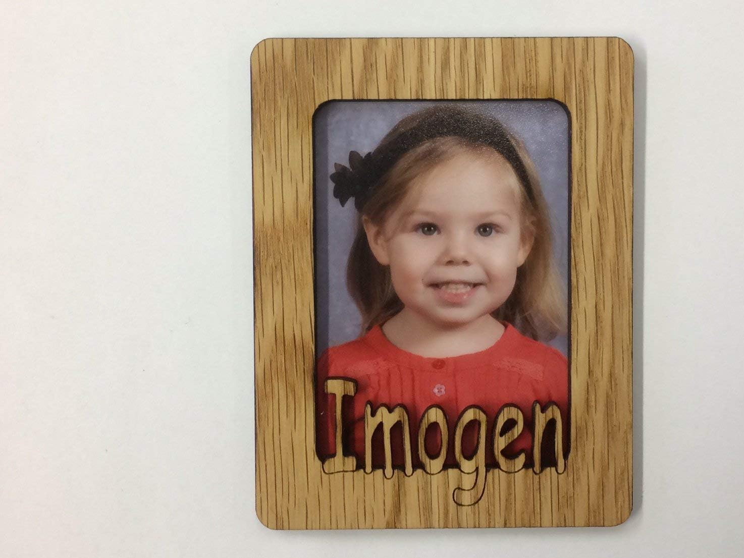 Personalized Name Picture Frame (Magnet holds 2x3 Photo)