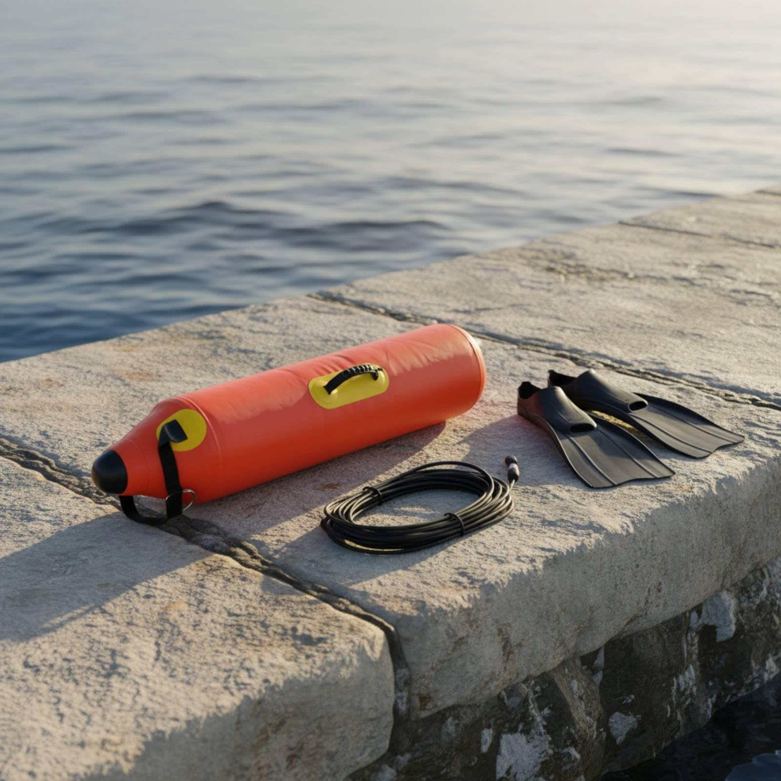 Fishing Boa Segnalazione Mare Galleggiante Pesca Pallone Boa Segnalatore Nautico in PVC Resistente con Maniglie Rinforzate E Punti di Fissaggio Adatto