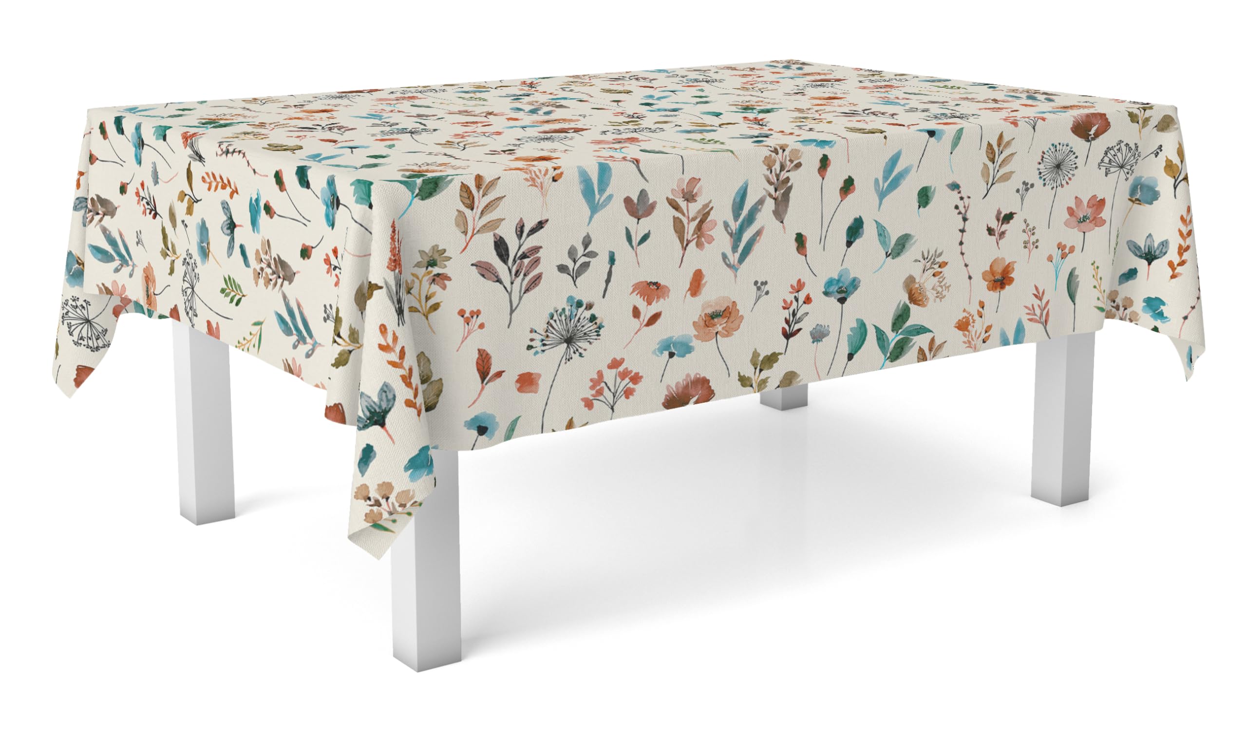 Martina Home Tablecloth Oilcloth Garden Beige 300 x 140 cm