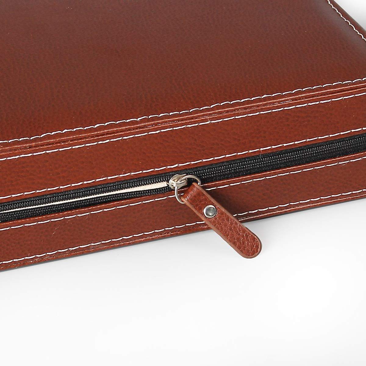 Caja de Reloj de Cuero de PU de 8 Rejillas Almacenamiento Que Muestra Relojes Bandeja de Almacenamiento de contenedores de exhibición Bandeja de Viaje con Cremallera Caja de colector, Negro