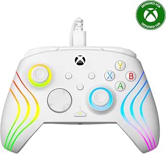 Turtle Beach Afterglow Wave Mando Blanco con Cable RGB - con Licencia para Xbox 