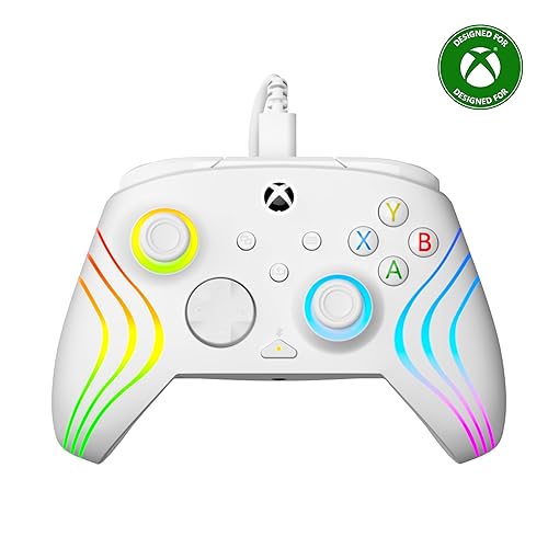 Turtle Beach Afterglow Wave Wired RGB Gaming Controller - Licensed for Xbox Series X|S, Xbox One & Windows PCs - Mappable Buttons, Hall-Effect Hair