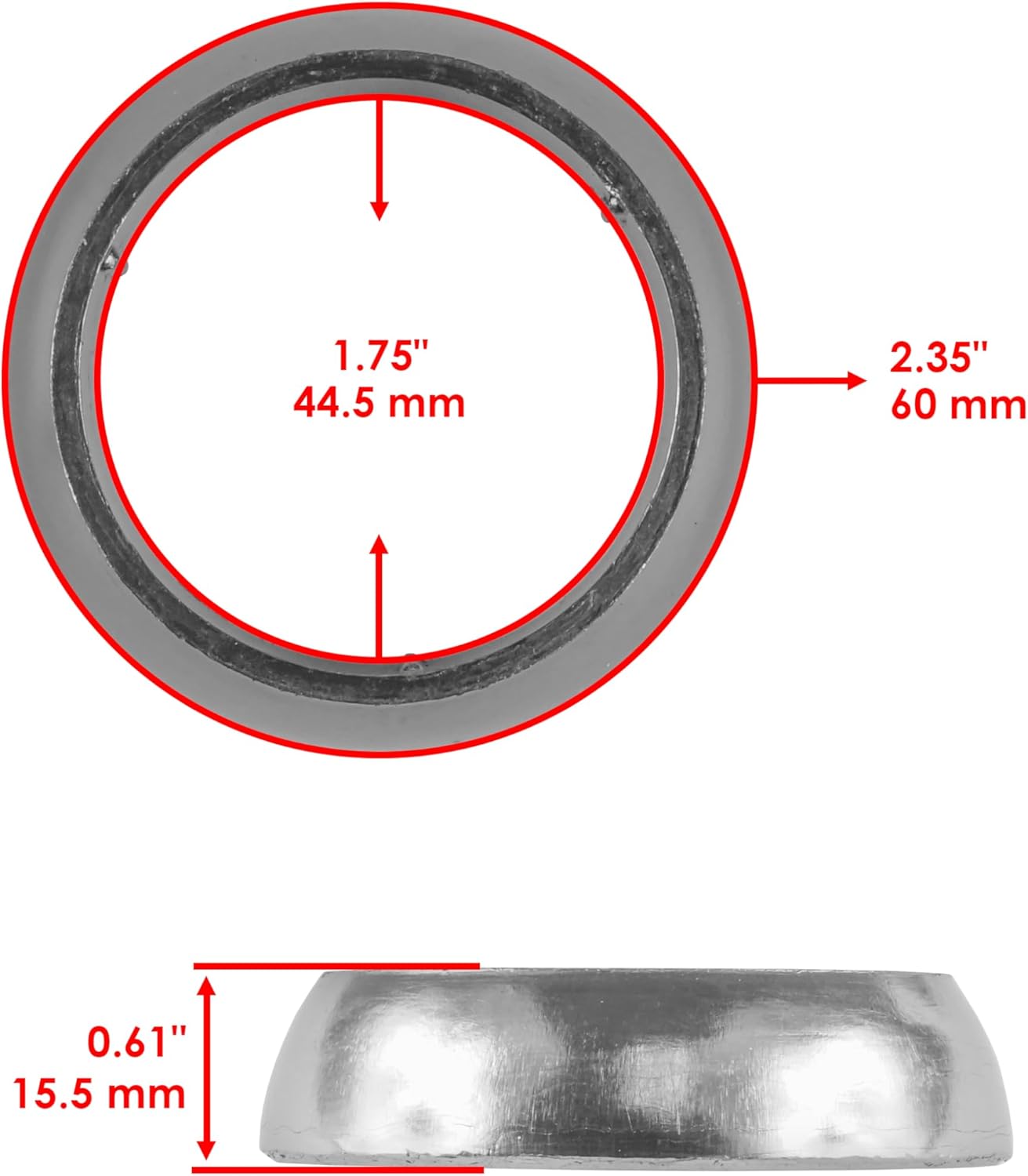 Caltric Muffler Silencers Pipe Gasket Kit Compatible with Can-Am Commander 800R 2012-2013