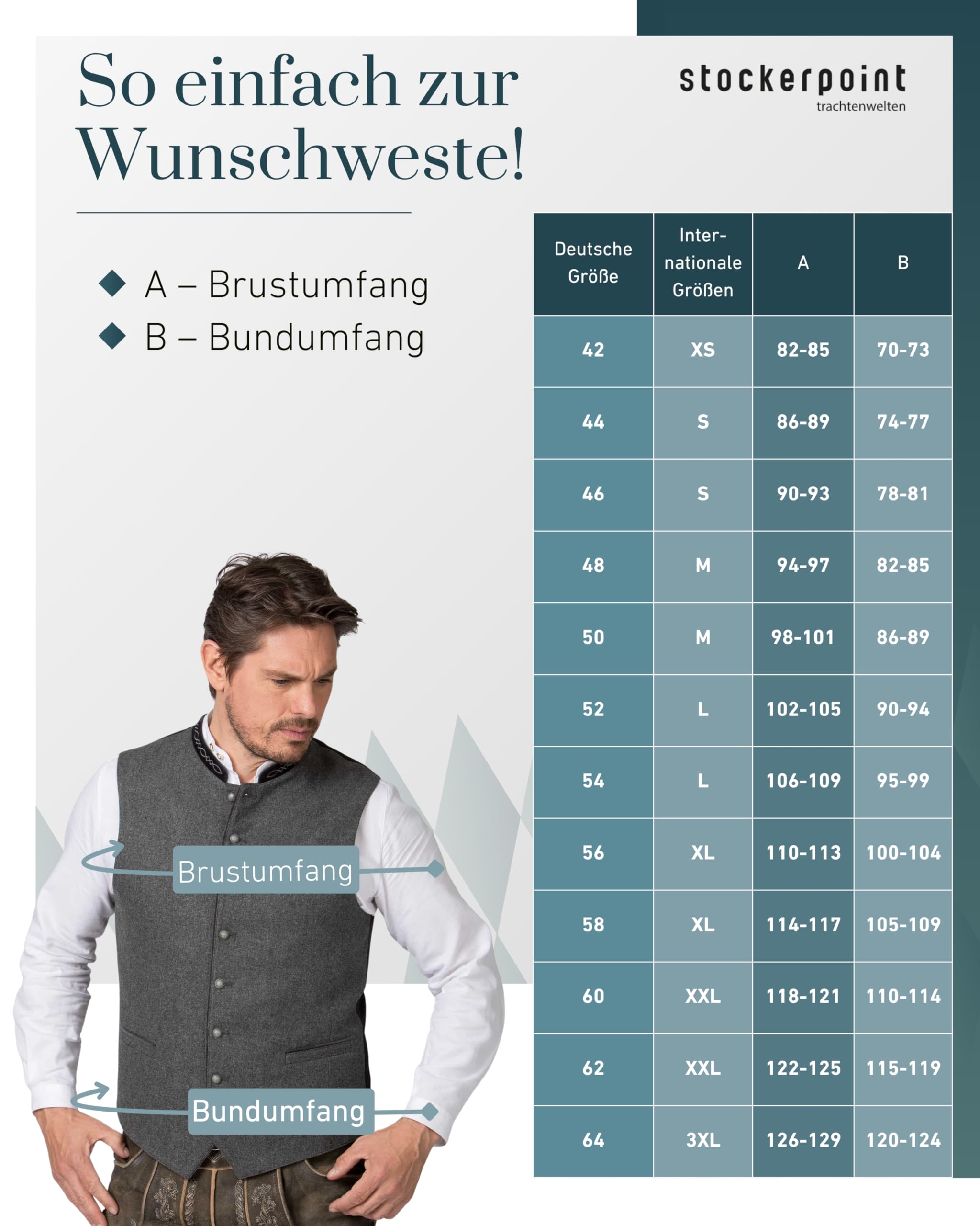 Stockerpoint Trachtenweste Fabricio