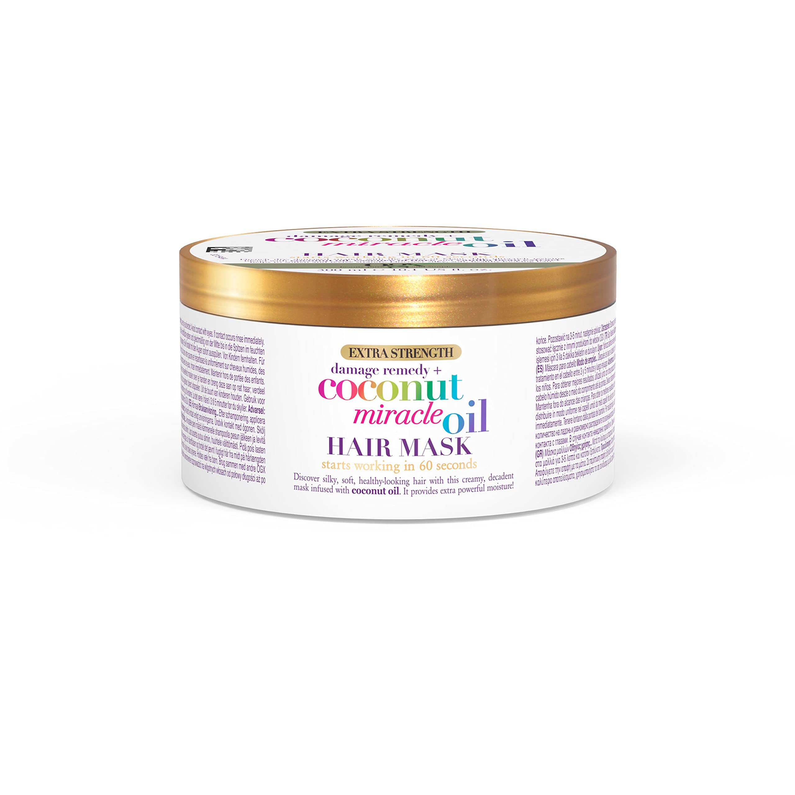 Ogx Extra Strength Hydrate & Repair Coconut Miracle Oil Hair Mask For Damaged & Dry Hair 300mL|Deep...