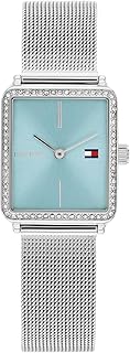 Tea Quartz Analog with Blue Dial Silver Stainless Steel Strap Watch for Women - TH1782789