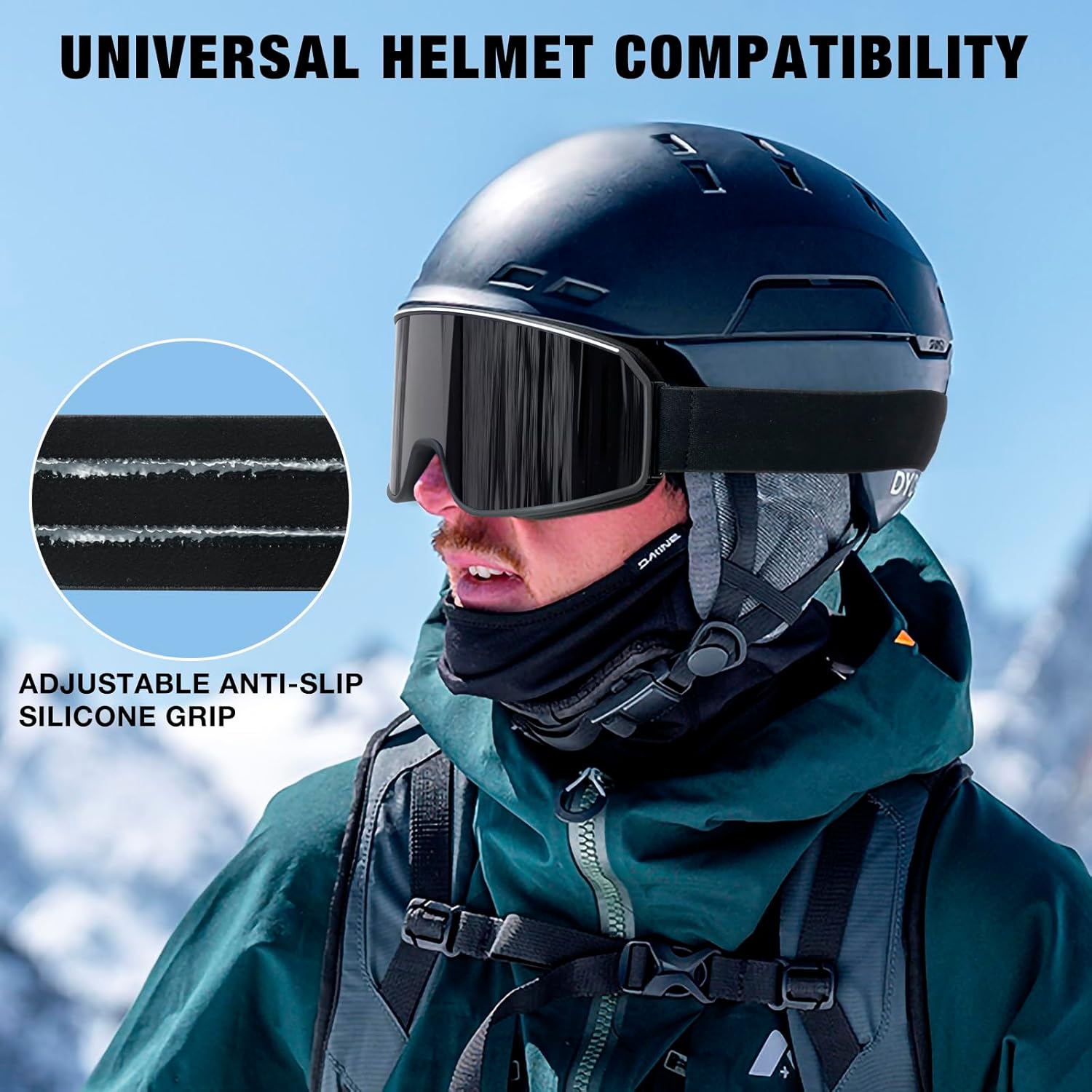 AVV OTG Ski Goggles Anti Fog UV400 Protection - Helmet Compatible for Men Women Youth Snow Sports - Image 7