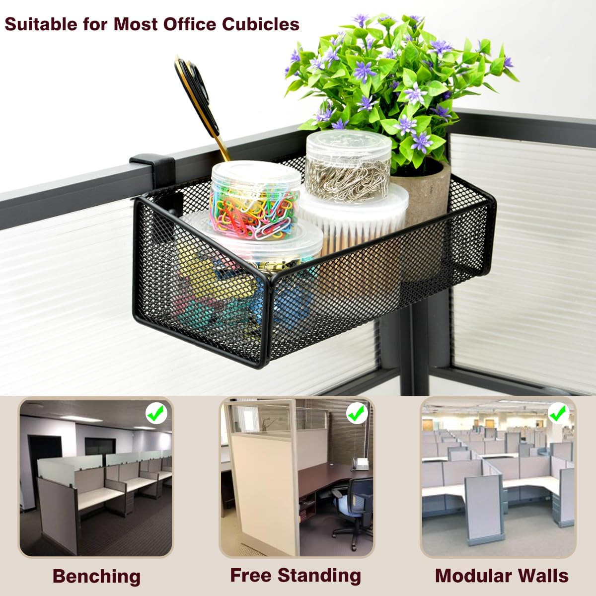 Bedside Shelf Bunk Bed Organizer Shelf Hanging Storage Metal Basket Phone Holder for Bedroom,Dorm,Office - Easy Use for Both Adult and Kids (White) - Image 4