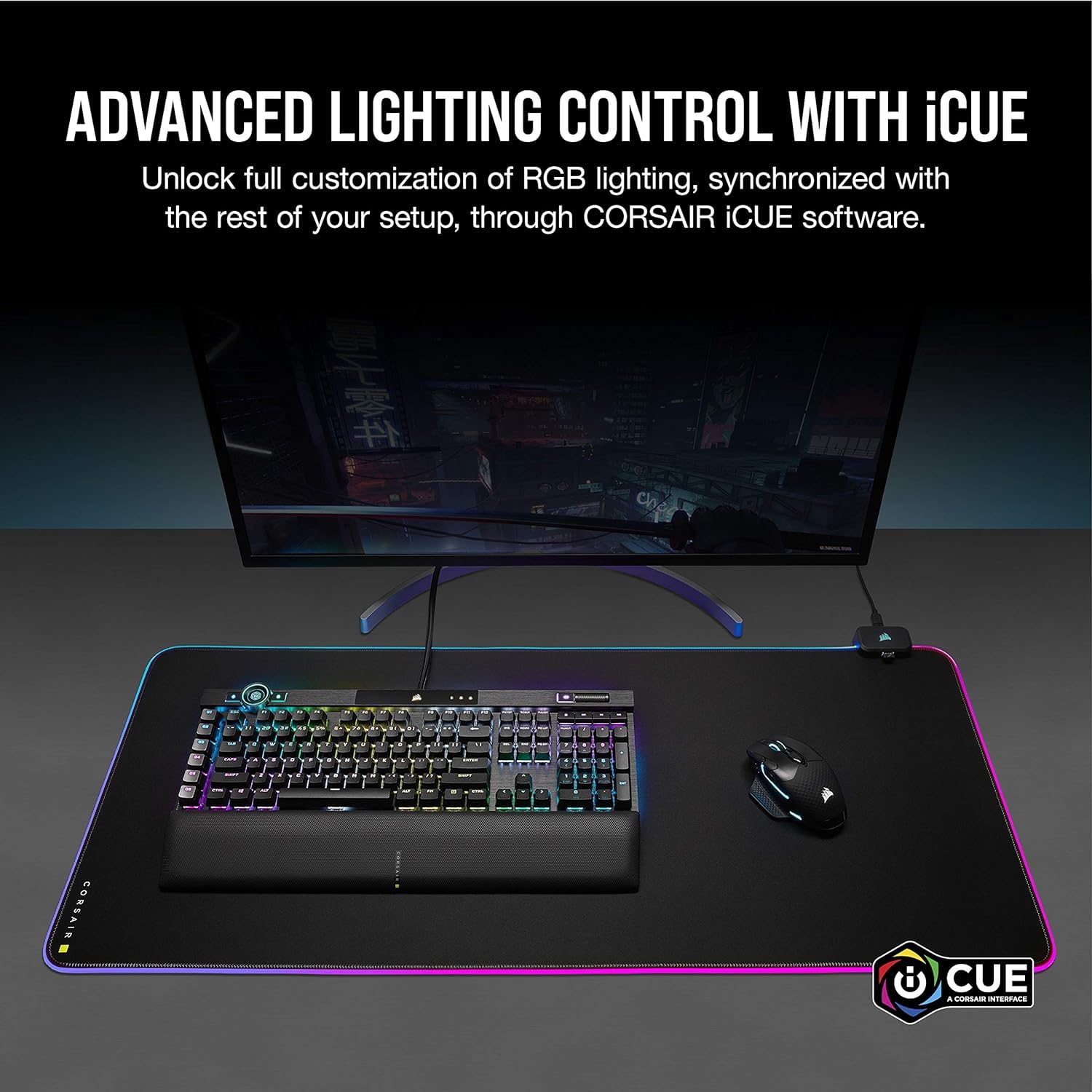 【極美品】CORSAIR MM700 RGB MM700 RGB Extended Mouse Pad