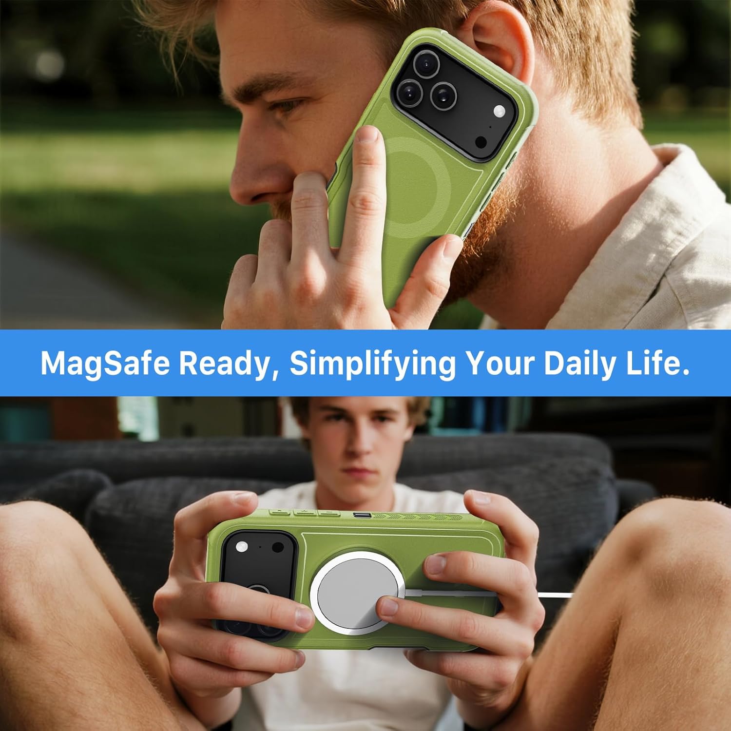 M MYBAT PRO for iPhone 17 Pro Max Case, Magnetic Phone Case for iPhone 17 Pro Max,[Compatible with magsafe],Heavy Duty Protection Rugged Case,Shockproof Cover（No Screen Protector） Army Green