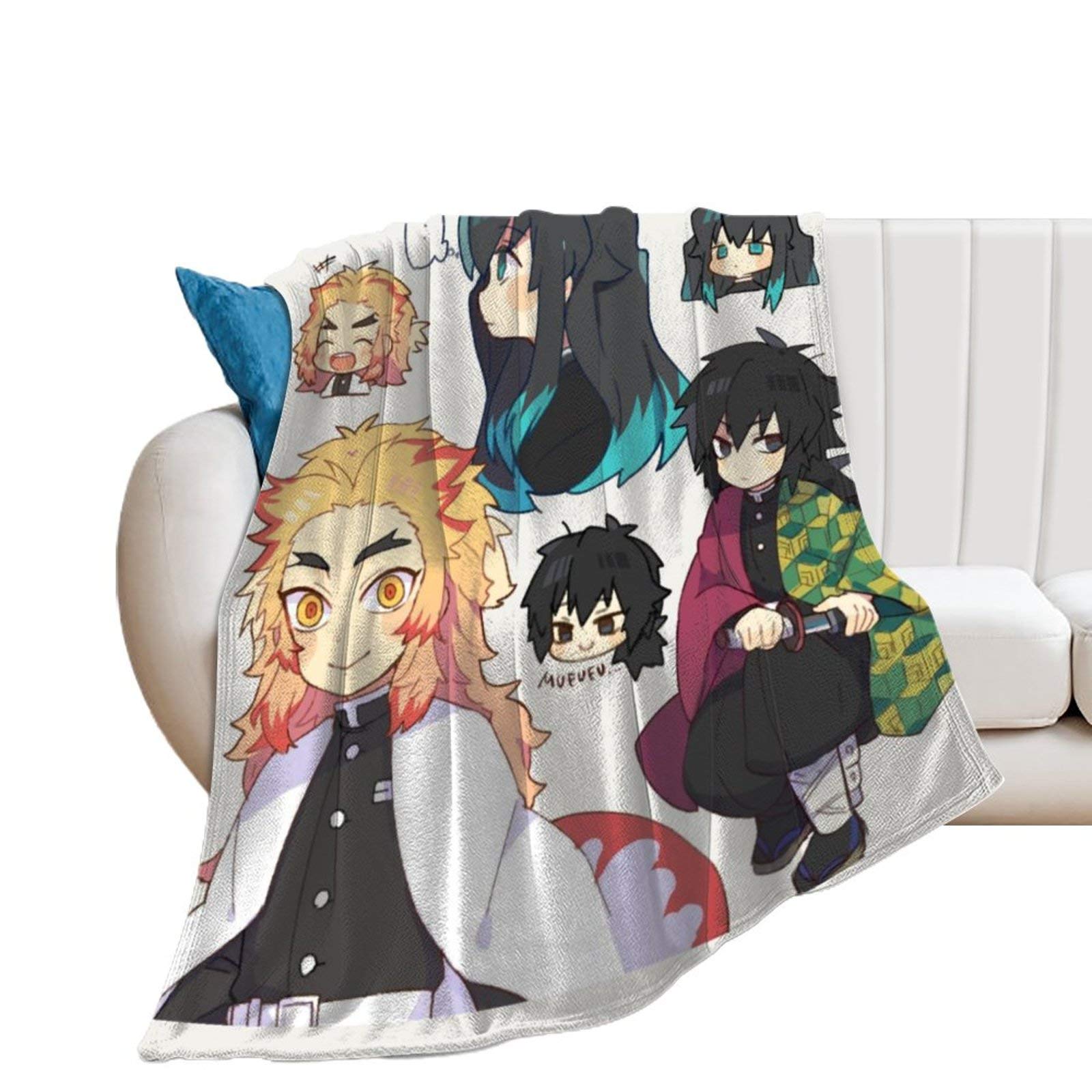 Amazon アニメ 鬼滅の刃 鬼殺隊 軽量のプリント毛布の片面からボールを防ぐフランネルの柔らかい起毛毛布は丈夫で 室内室外寝室に適用されます 60 80 ブランケット 毛布 オンライン通販