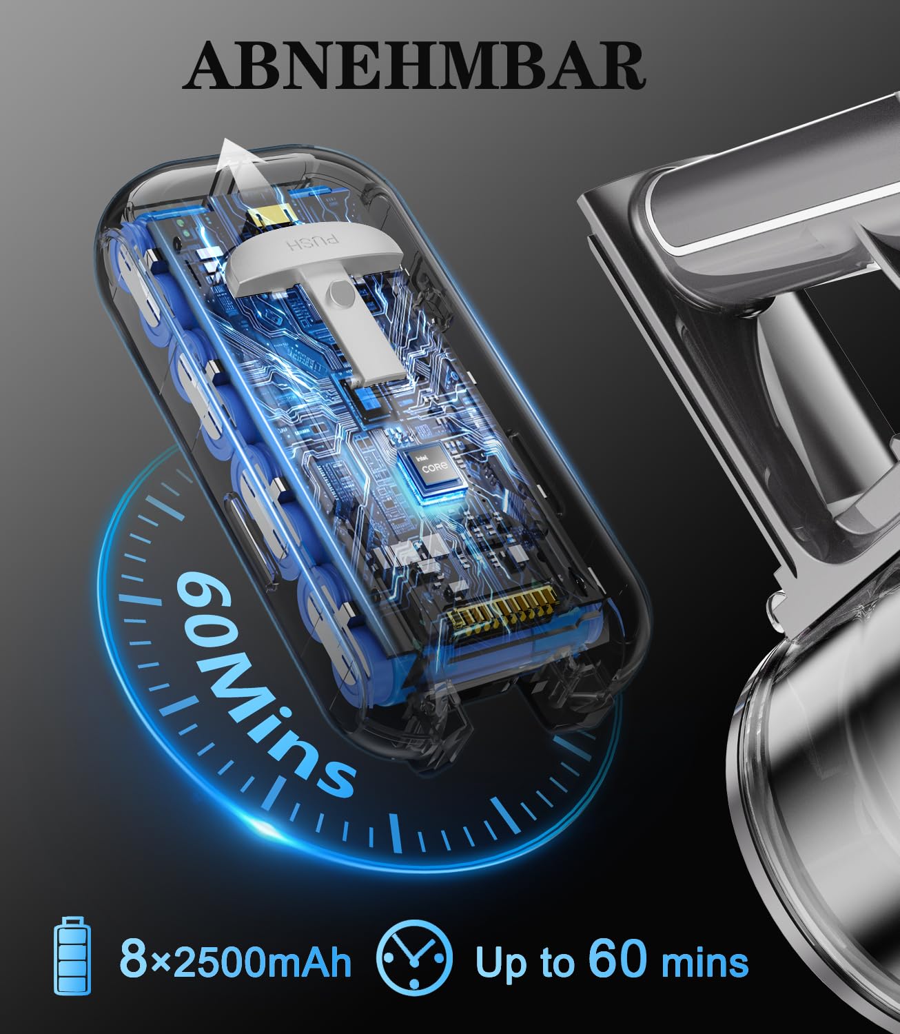 Akku Staubsauger Kabellos Akkustaubsauger Akkusauger - Kabelloser Stabstaubsauger Elektrische Sauger Kehrbesen mit Ladestation Cordless Vacuum Cleaner Für Tierhaare Teppich Beutellos Stielstaubsauger