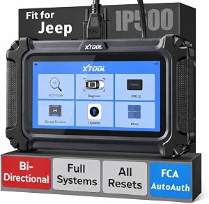 XTOOL IP500 OBD2 Scanner for Jeep, Full Systems Bidirectional Diagnostic Scan Tool for Chrysler/Jeep/Dodge with FCA AutoAuth, Lifetime Free Update, All Reset Services, Car Code Reader for BMS Reset