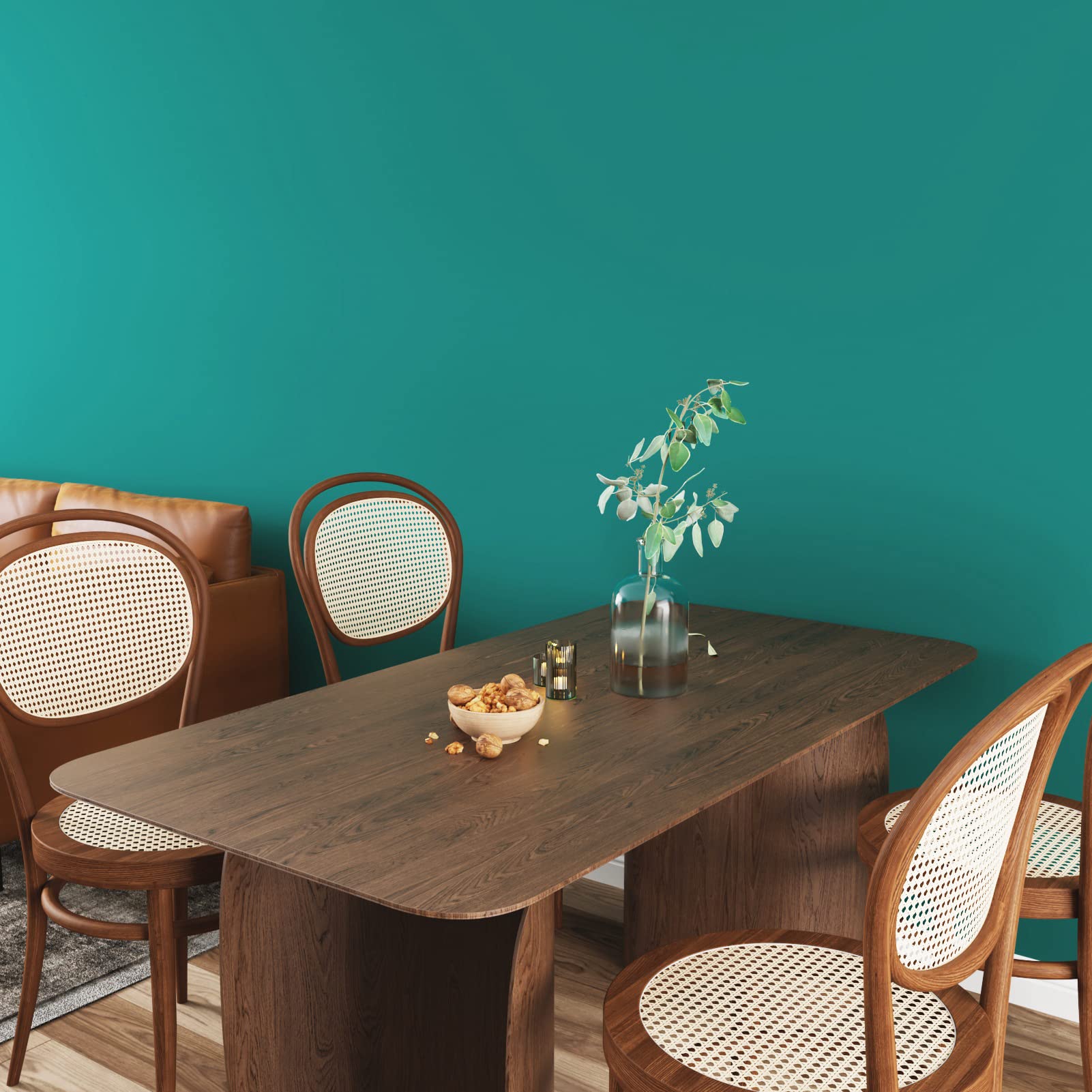 Papier Peint Adhésif Vert Bleu 60cm X 300cm - Revêtement Meuble Cuisine Lavable