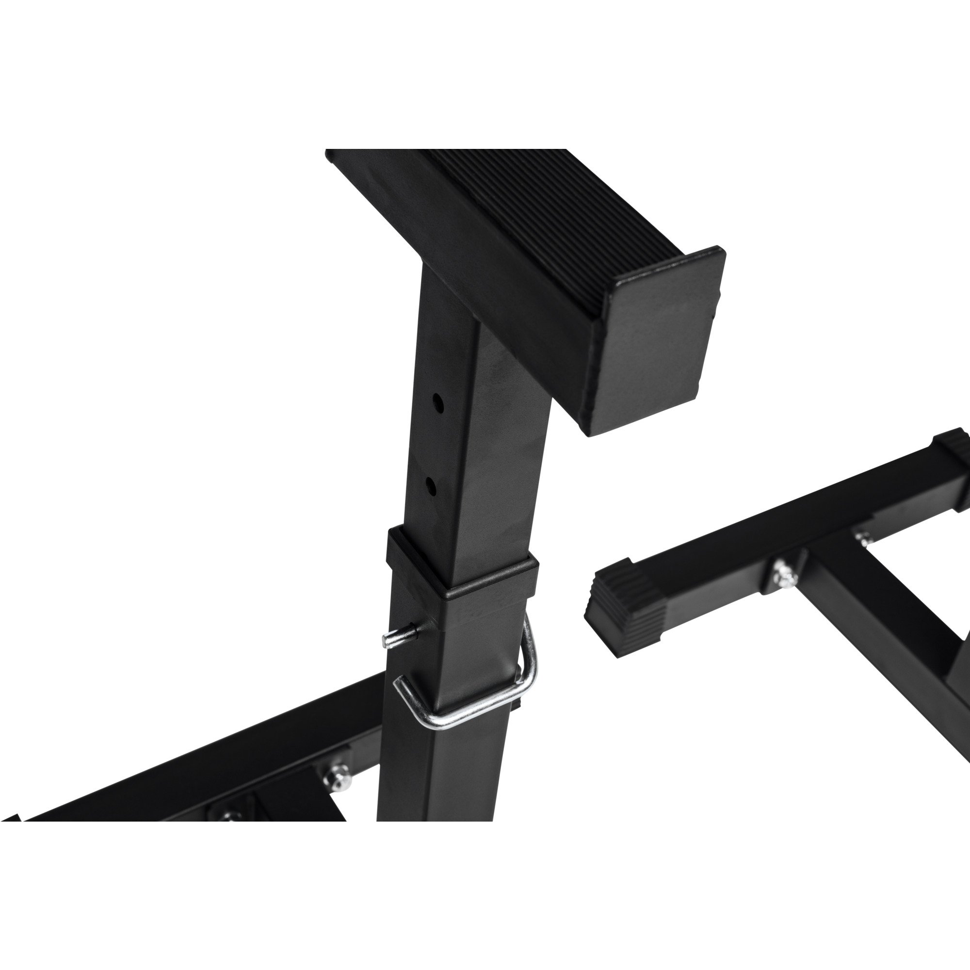 GORILLA SPORTS® Supporto per Bilanciere - Coppia, Altezza Regolabile, 52 x 46 x 56-71 cm, in Acciaio, Nero - Rack da Squat, Pesi Rack, Porta Manubri, Stand per Sollevamento, Palestra Casa, Fitness