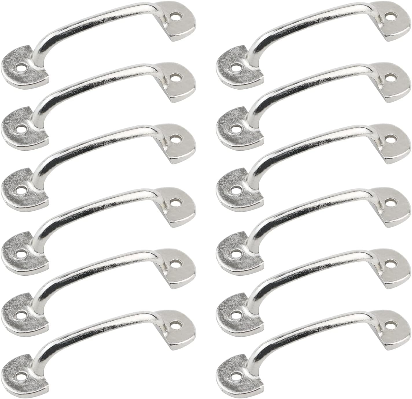 T Tulead Metal Drawer Pulls 1.93" Hole to Hole Cabinet Pull Handles Decorative Handles Box Vintage Handle Pulls Silver Pulls Pack of 12 with Mounting Screws